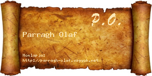 Parragh Olaf névjegykártya